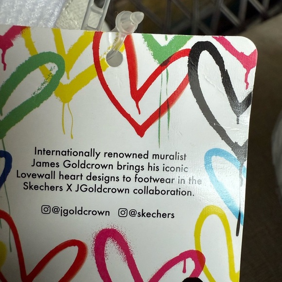 Skechers White High-Top Sneakers with Multicolor Accents - Picture 6 of 11